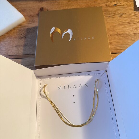 STS Gold over Sterling Silver 925 Long Strand Box type Chain Necklace With Box - Picture 7 of 8